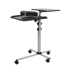 Sbox PFS-2 stand pentru proiector cu înălțime reglabilă, negru și argintiu, cu roți - Sbox