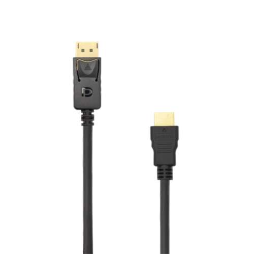 Sbox HDMI - Display Port kábel, 2 méter, férfi-férfi, fekete - Sbox
