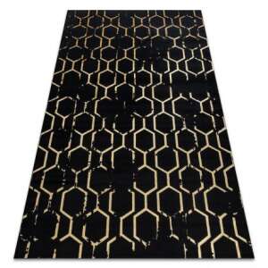 Modern GLOSS szőnyeg 407C 86 elegáns, glamour, art deco fekete / arany 160x220 cm 49753824 DECO