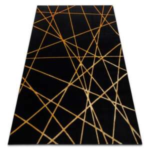 Modern GLOSS szőnyeg 406C 86 elegáns, glamour, art deco, geometriai fekete / arany 160x220 cm 47349200 DECO