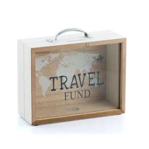 Travel Fund - utazós kassza natúr fa ablakos persely 47352611 Persely