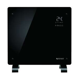 Електрически панелен радиатор Zenet Zet-523, 1000W, черен стъкло, с цифров дисплей и таймер - Допълнителен конвектор