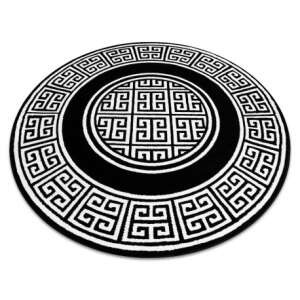 Modern GLOSS szőnyeg kör 6776 85 elegáns, görög fekete / elefántcsont kör 200 cm 47364023 