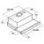 Cata TF-5260 X/L inox cooker hood, dimensions