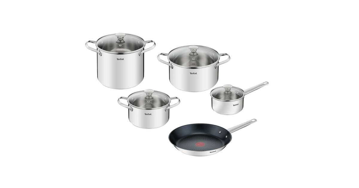 T-fal Ingenio Stainless Steel Cookware Set 13 Piece, Induction Cookware,  Pots and Pans, Oven, Broil, Dishwasher Safe, Detachable Handle Silver