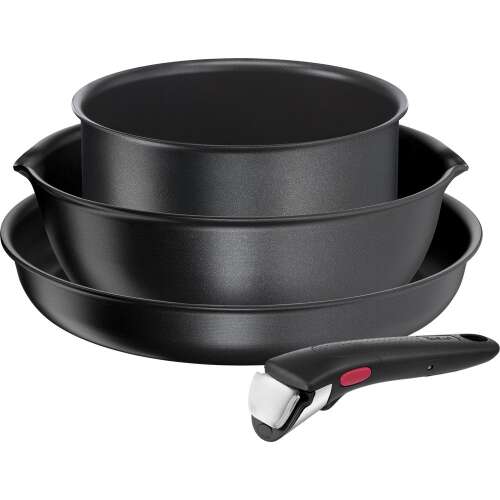 Tefal Ingenio D.Chef 4 piece cookware set, black, with detachable handle