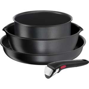 Tefal Ingenio D.Chef 4-teiliges Kochgeschirr-Set, schwarz, mit abnehmbarem Griff - Tefal Pfannen