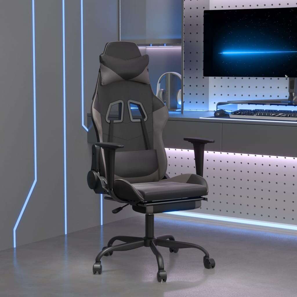 Vidaxl gamer szék - fekete-szürke