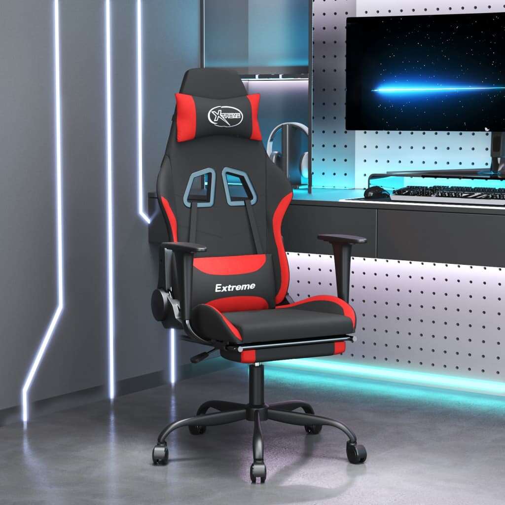 Vidaxl gamer szék - fekete-piros