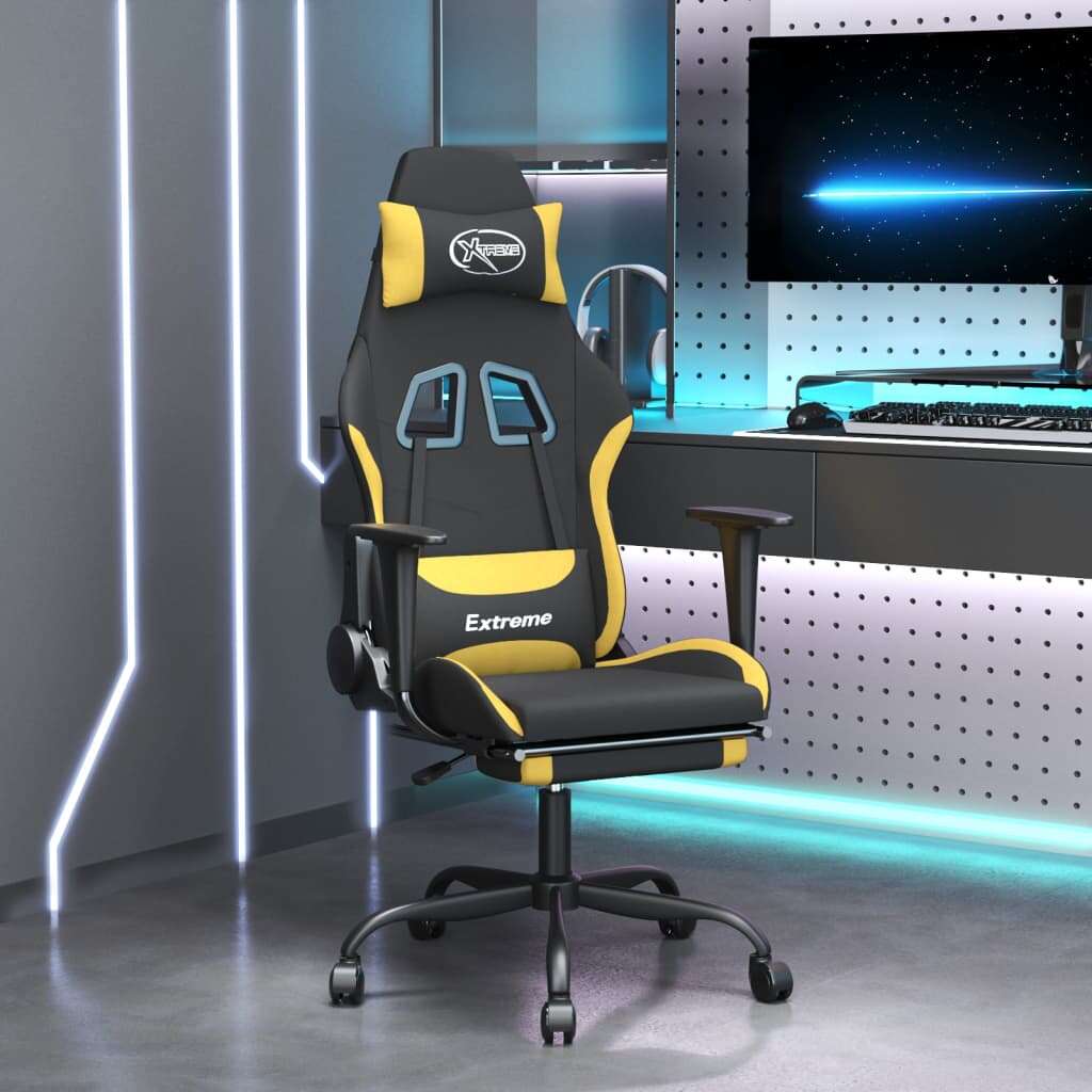 Vidaxl gamer szék - fekete-sárga 