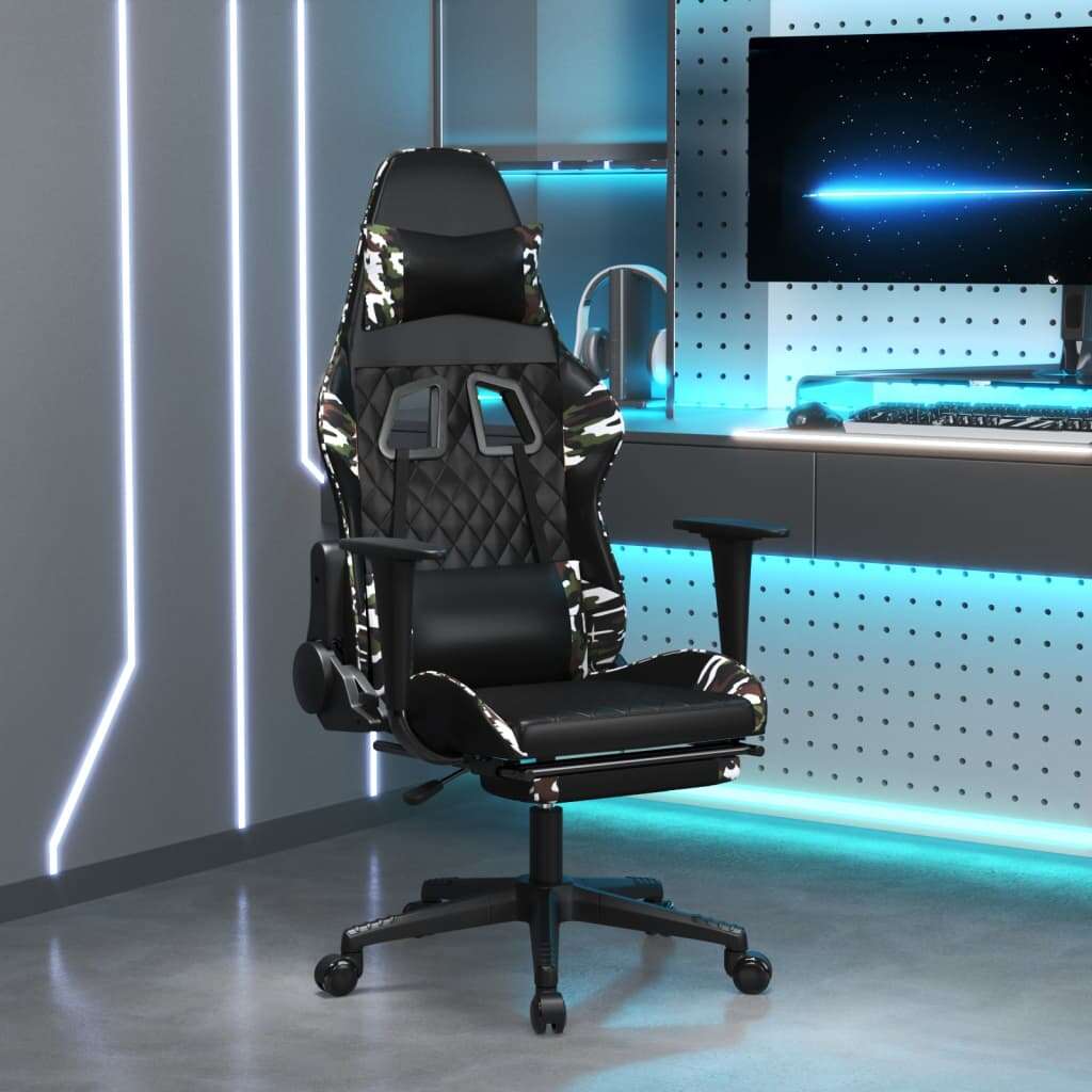 Vidaxl gamer szék - fekete-terepszínű