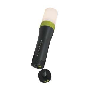 RidgeMonkey MarkaLite USB újratölthető LED jelzőfény fej, fekete zöld díszítéssel, a fényfej és a töltőport látható - RidgeMonkey