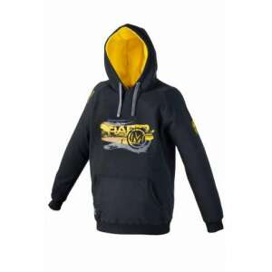 Mivardi MC Team Hoodie L, fekete pulóver sárga béléssel és Mivardi logóval - Mivardi