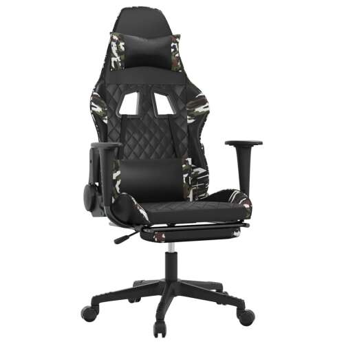 Gamer Szék Masszázs Funkcióval - Fekete-Terepszínű