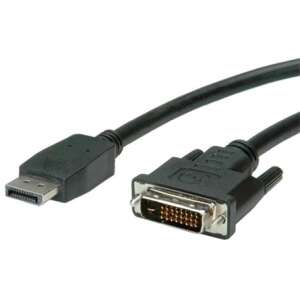 Valueline 2m DisplayPort - DVI-D m/m kábel, fekete - VGA átalakító