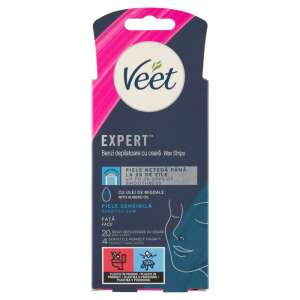 Veet Expert Wax Strips for Sensitive Skin, Face, 20 Count - Veet