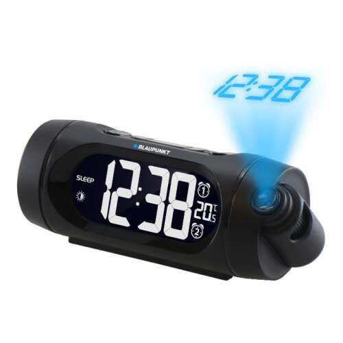 Радио часовник Blaupunkt CRP9BK с проекция, FM радио, двоен аларм, термометър, USB, черен