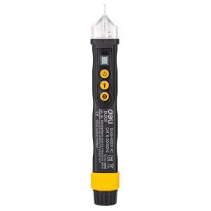 Deli Tools EDL8011 non-contact voltage tester, 12/48-1000V AC, black and yellow - Voltage tester