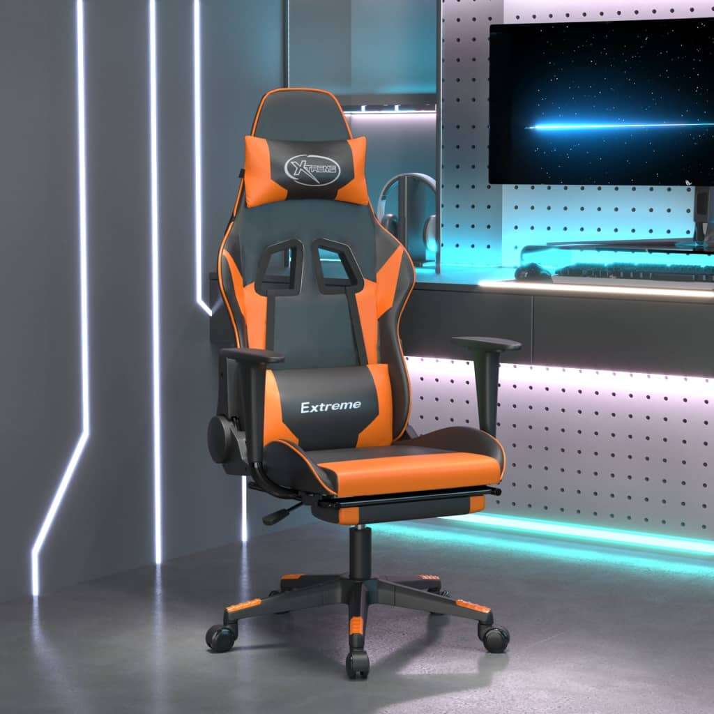 Vidaxl gamer szék - fekete-narancssárga