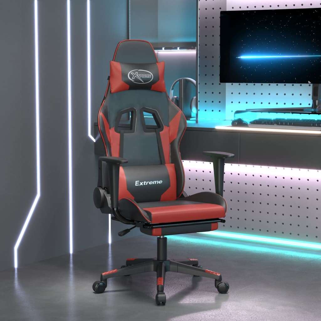 Vidaxl gamer szék - fekete-bordó
