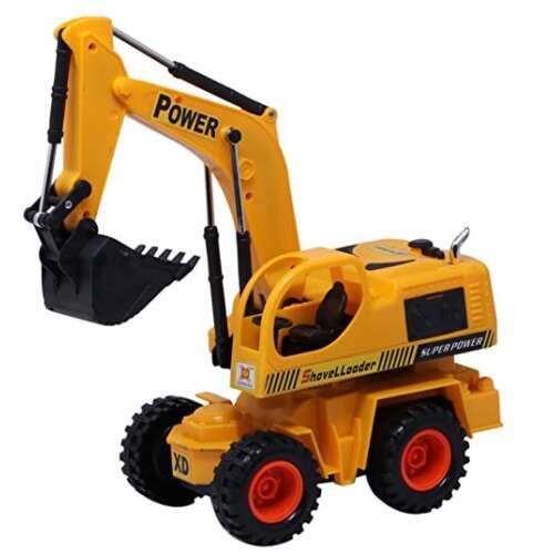 KING OF EXCAVATORS RC távirányítós markoló játék, sárga, fekete, építőipari jármű, gyerekeknek - King
