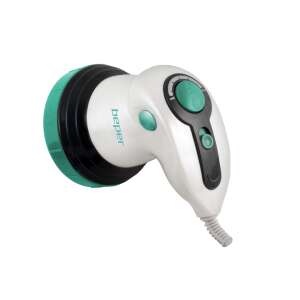 Beper 40.500 cellulite massager, white and green, angled view - Anti-cellulite massager