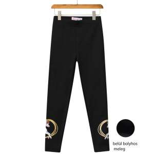 Glo Story Unikornis schwarze warme Leggings für Mädchen 2-3 Jahre (98 cm) - Mode & Kleidung