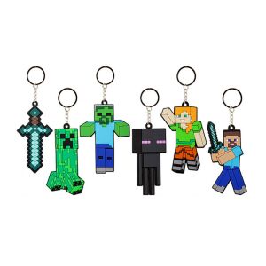 Minecraft Soft Figure Keychain - Assorted Characters - Keychain