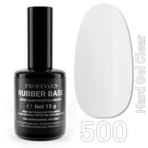 Profinails Rubber Base Hard Gel Clear 15g LED/UV alapozó építõzselé, átlátszó, körmök erősítésére és építésére - Műköröm alapozó & fedő zselé