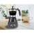 Beper Lucilla electric espresso coffee maker, black, 3 cups, with coffee