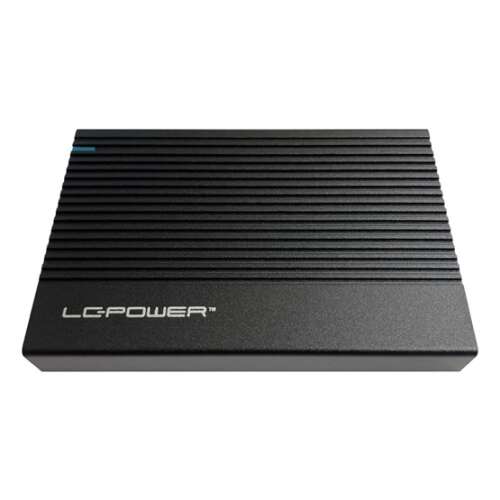 Carcasă externă pentru hard disk LC-Power LC-25U3-C, negru, vedere din față