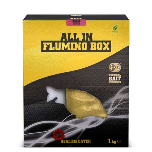 SBS All In Flumino Box ponty horgászcsali, 1,5 kg, etetőanyag, keverő, pop up, aroma - Horgász morzsa
