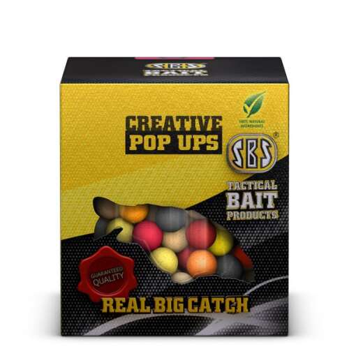SBS Creative Pop Ups horgászcsali, 20g, 14mm, vegyes színek, eperlekvár, ananász, m1, tintahal és polip ízek - SBS