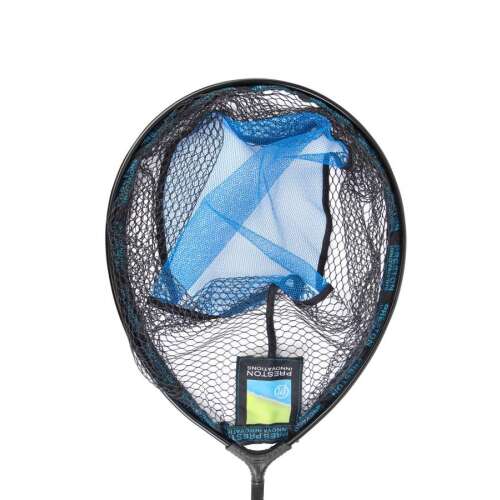 Preston Innovations Match Landing Net 45cm, fekete merítőháló kék hálóval, horgász háló - Merítőfej
