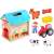 Wooden farm playset with foldable house, animals and accessories, farm house playset, wooden farm toys, farm playset for kids