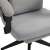 Close-up of the seat and armrest of the Timeless Tools office chair, light grey