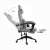 Timeless Tools office chair with adjustable headrest and footrest, light grey