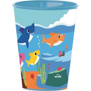 Baby Shark Plastikbecher, blau mit Haien und Ozeanszene, 260ml - Gläser