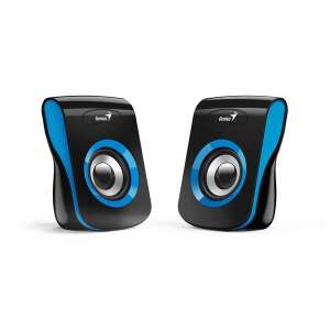 Genius Hangszóró 2.0 - SP-Q180 (3.5mm Jack, USB-s Tápellátás, 3W, Fekete/Kék)