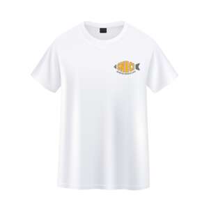 Fehér póló hal mintával az elején, Sneci márka - Póló