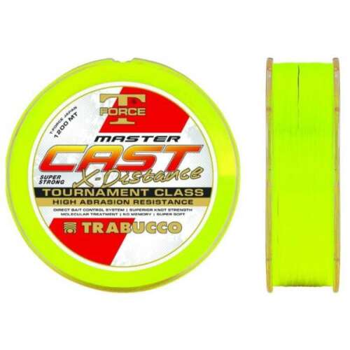 Trabucco Master Cast X-Distance Tournament Class monofil zsinór, 1200m, 0.35mm, fluo sárga