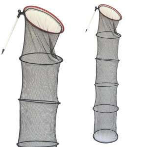 Oreel 6 karikás haltartó leszúróval, 190cm x 40cm, fekete - Halvédelem