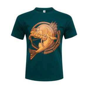 Mikado Fishing Adventure Zander póló, zöld póló sügérrel a rajzon - Póló