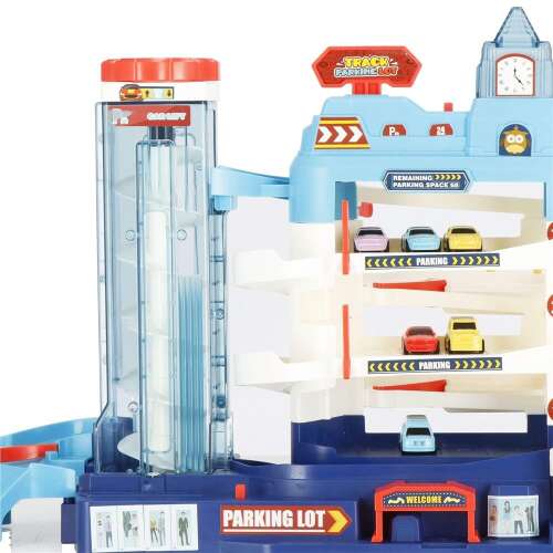 Teljes nézet a Springos Homkey 3 szintes parkolóház játékról