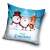 Poszewka na poduszkę z motywem Świętego Mikołaja, bałwana i renifera
