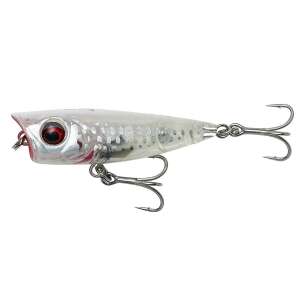3D Minnow Popper 4.3cm 2.6g Lebegő Kristály Fehér Horgászcsali - Horgász csali