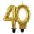 Gold number 40 birthday candle