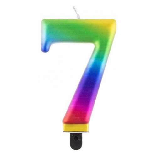 Lumânare de aniversare de culoare curcubeu, 8 cm - 7 47563466