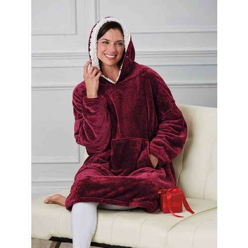 Huggle Hoodie - (F) nagymérető pihe puha takaró és pulóver egyben