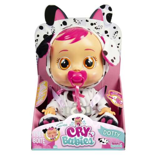 Cry Babies Puppe - Dotty #weiß-rosa